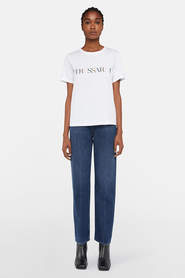 T-SHIRT TRUSSARDI - W001 WHITE